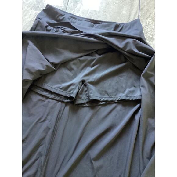 Halara Skort Womens Large Black Wrap Tulip Hem Built In Shorts Athletic A-Line - Picture 3 of 7